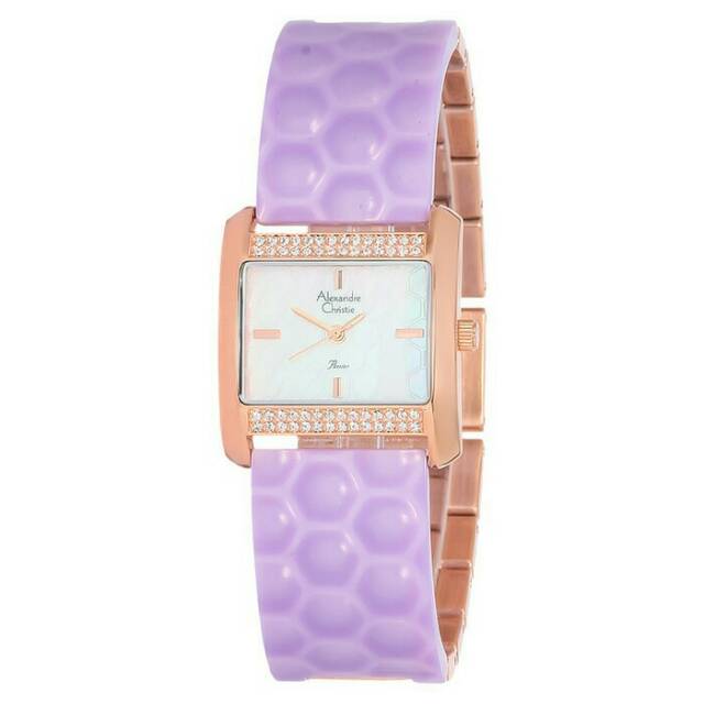 Jam Tangan Wanita Alexandre Christie 2591 Purple rosegold Ac Cewe
