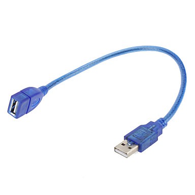 Extension Cable USB 2.0 AM AF 20cm - OMUA16BL Blue