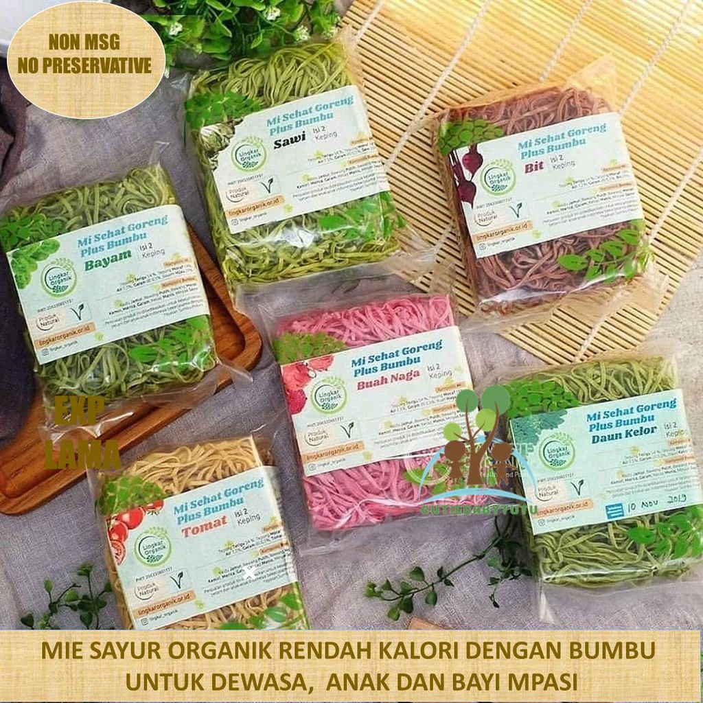 

Mie Goreng Sehat Sayur Buah Lingkar Organik Varian Rasa/ wortel/bit/buah naga/tomat/sawi/bayam