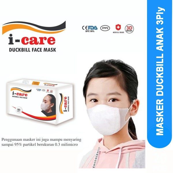 MASKER DUCKBIL ANAK MOTIF / POLOS MASKER