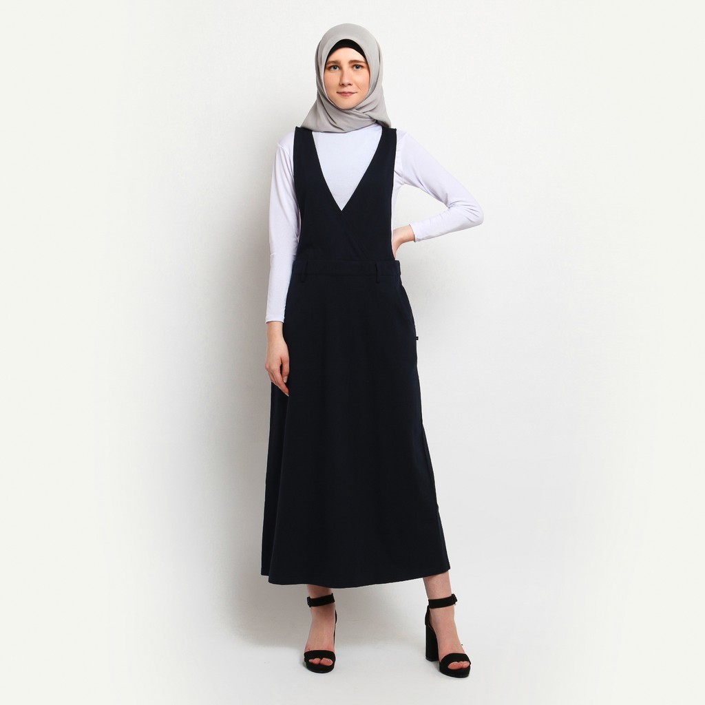Flamoush Starla Navy Overall Wanita Skirt Wanita Maxi