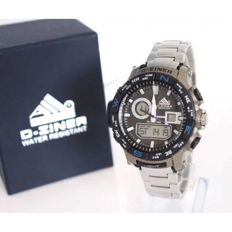 jam tangan dziner 8140 original rantai stainless