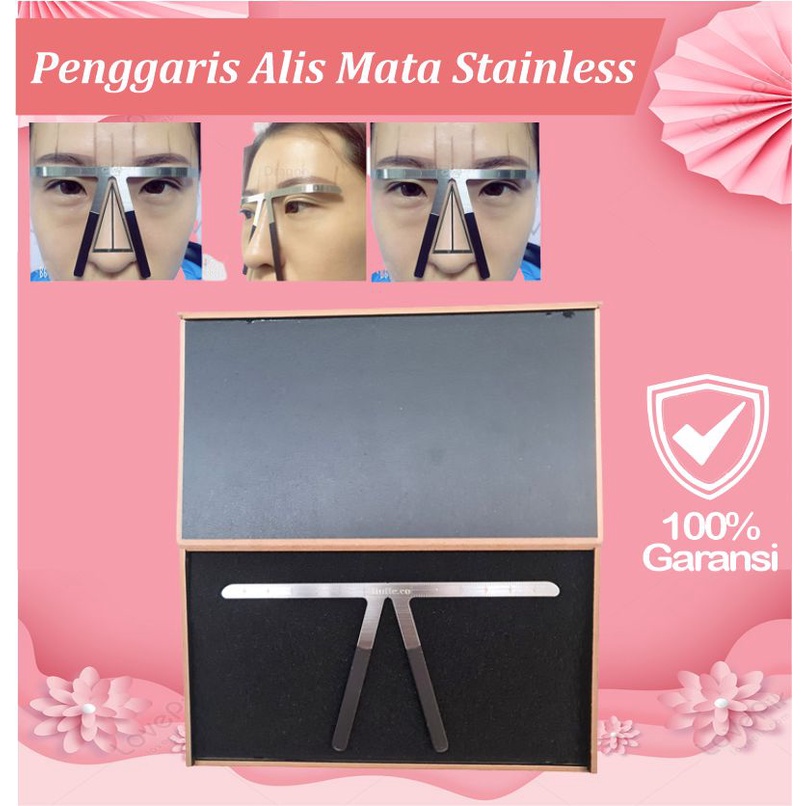 Penggaris Alis Mata Stainless by. Bieutte.co - Pengukur Eyebrow