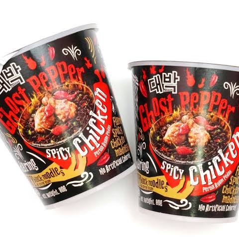 

impor-mie- mamee ghost pepper spicy chicken cup 80 gram -mie-impor.