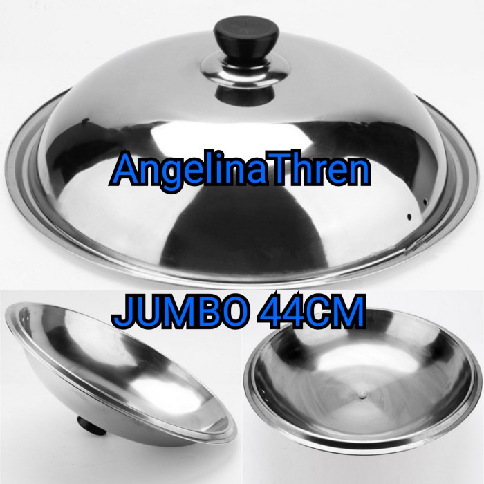 Tutup Wajan 44CM stainless - Tutup Penggorengan Stainless Jumbo 44CM - LID PAN STAINLESS STEEL 44CM 