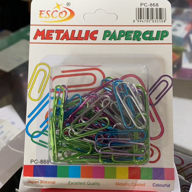 

Paper clip metalik metallic Esco