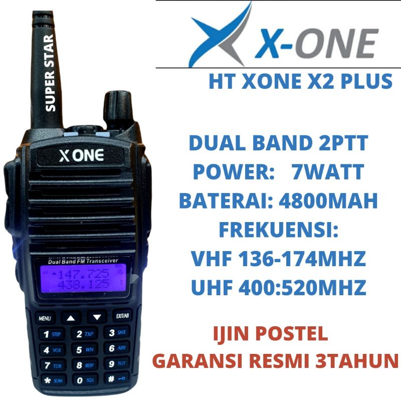 HT XONE X2 PLUS 7 WATT DUAL BAND