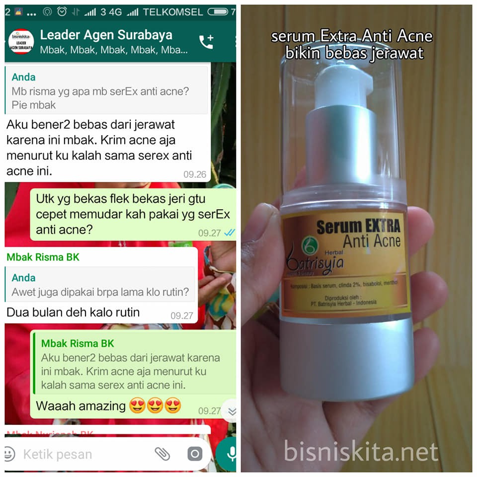 Batrisyia Serum Extra Acne 20 ml (Batris Serum Anti Acne Extra Fazathan)