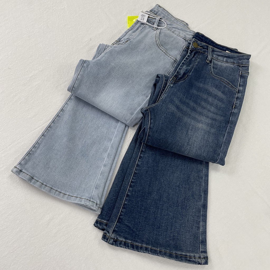 ✅COD Biru muda/Biru tua skinny high waist cutbray celana jeans panjang wanita