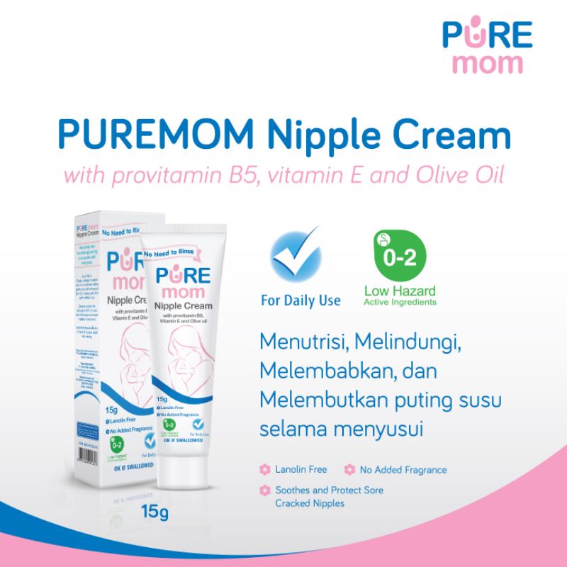 Pure MOM Nipple Cream isi 15 gr