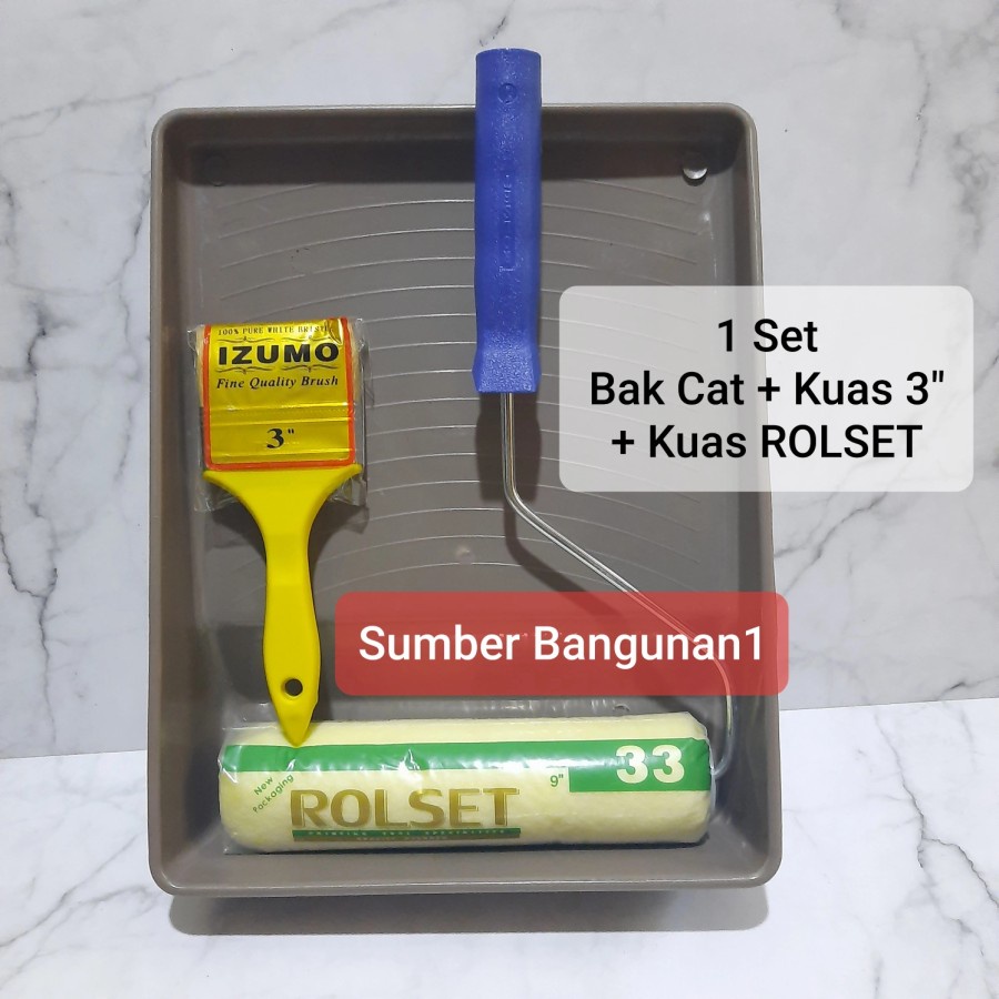 

Bak Cat + kuas roll ROLSET + kuas 3" inch roller
