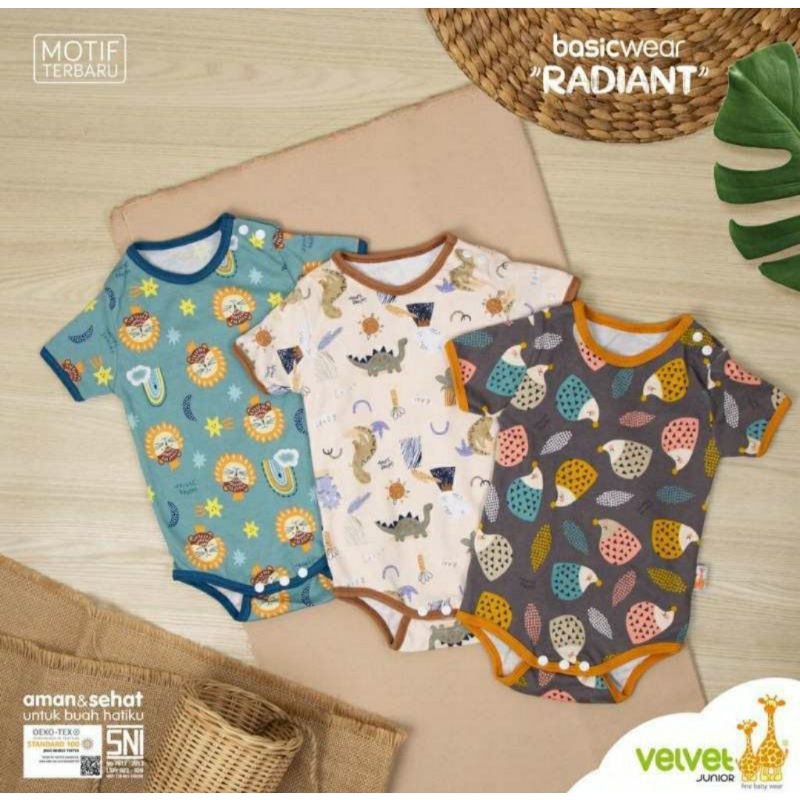 VELVET Junior Jumper / Romper Newborn Baju Kodok Romper Bayi Baju Bayi Terusan