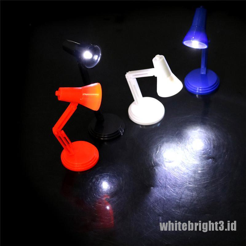 (white3) Mainan Lampu Baca Led Mini Skala 1: 12 Untuk Aksesoris Rumah Boneka