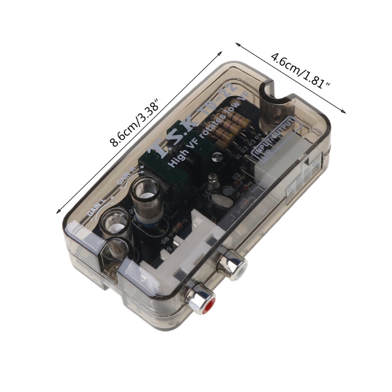 Cre TD-22 Adapter Konverter Audio Stereo Level Frekuensi Tinggi Ke Rendah 12V Untuk Mobil