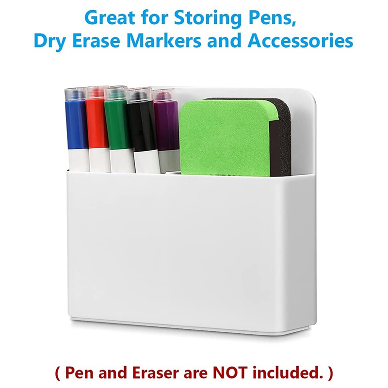 Magnetic Dry Erase Marker Holder, Pen and Eraser Holder for Whiteboard, Magnetic Pencil Cup Storage Organizer