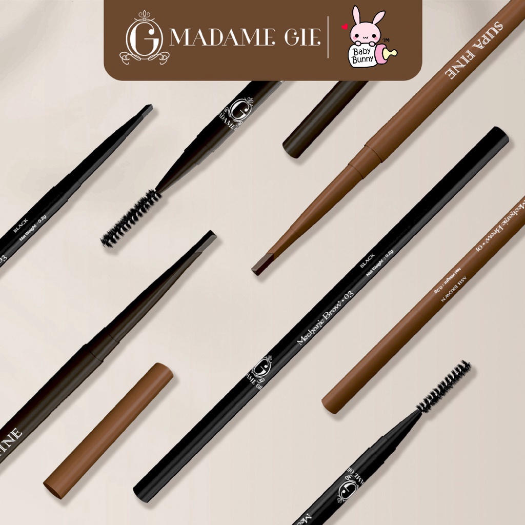 ❤ BELIA ❤ MADAME GIE Supa Fine Mechanic Brow | Pensil Alis Matic | Matic Eyebrow | BPOM