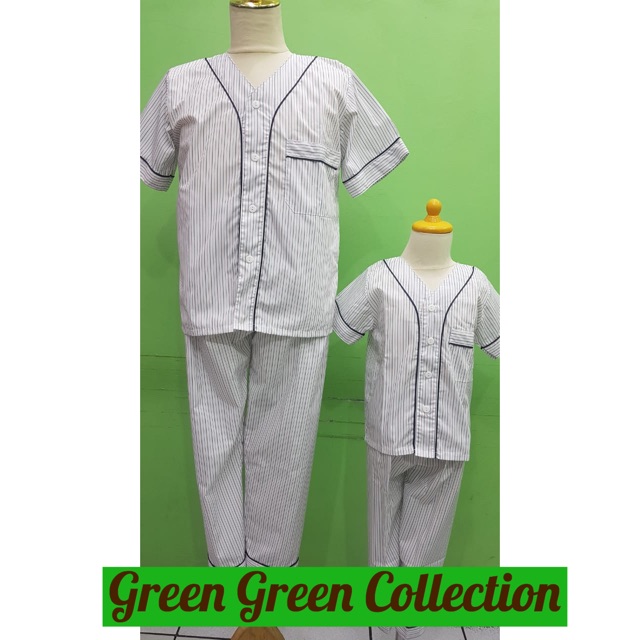 Baju tidur/piama/piyama Katun Garis-Garis anak/remaja