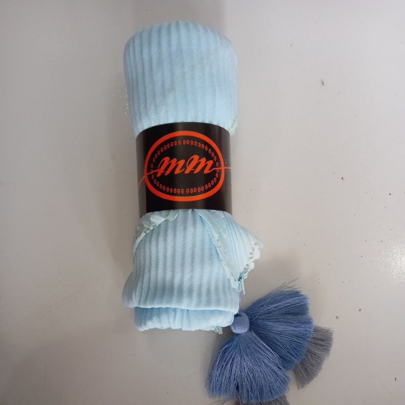 jilbab segi empat plisket jambol-Biru premium