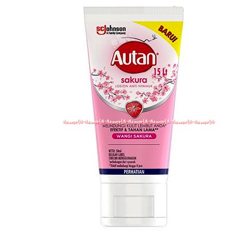 Autan Sakura Floral 50ml Lotion Krim Anti Nyamuk Krim Bebas Nyamuk Wangi Bunga Mosquito Cream