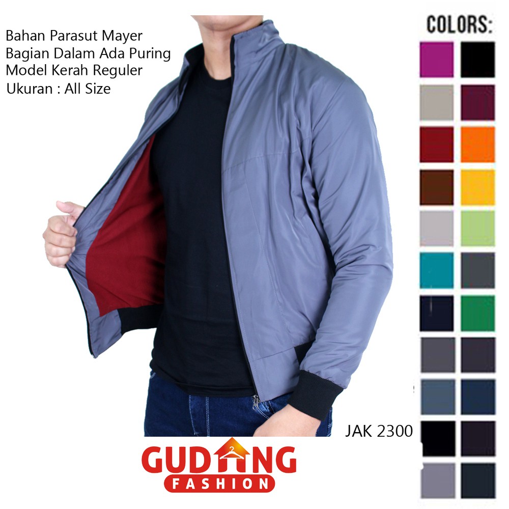 Jaket Parasut Keren Pria dengan Puring Banyak Pilihan Warna - JAK (COMB)