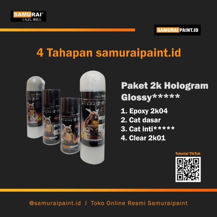 

kayucat- paket hologram joss, samuraipaint, cat aerosol -cat kayu