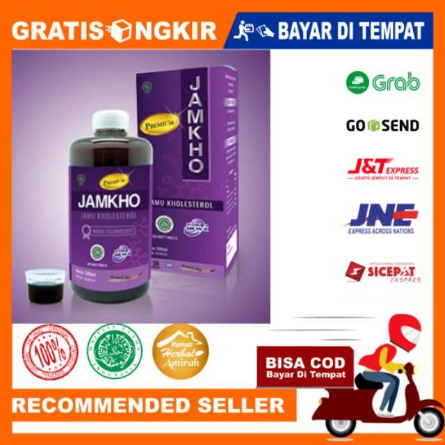 Jamkho 500 ml jamu kolesterol original minuman herbal menurunkan kolesterol