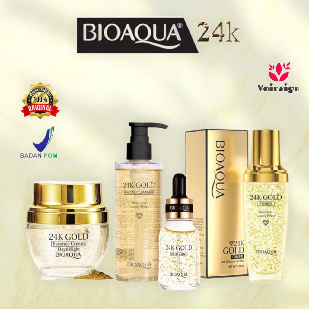 ✨ Voirsign ✨BIOAQUA 24K Gold Essence Cream 50g .BPOM.