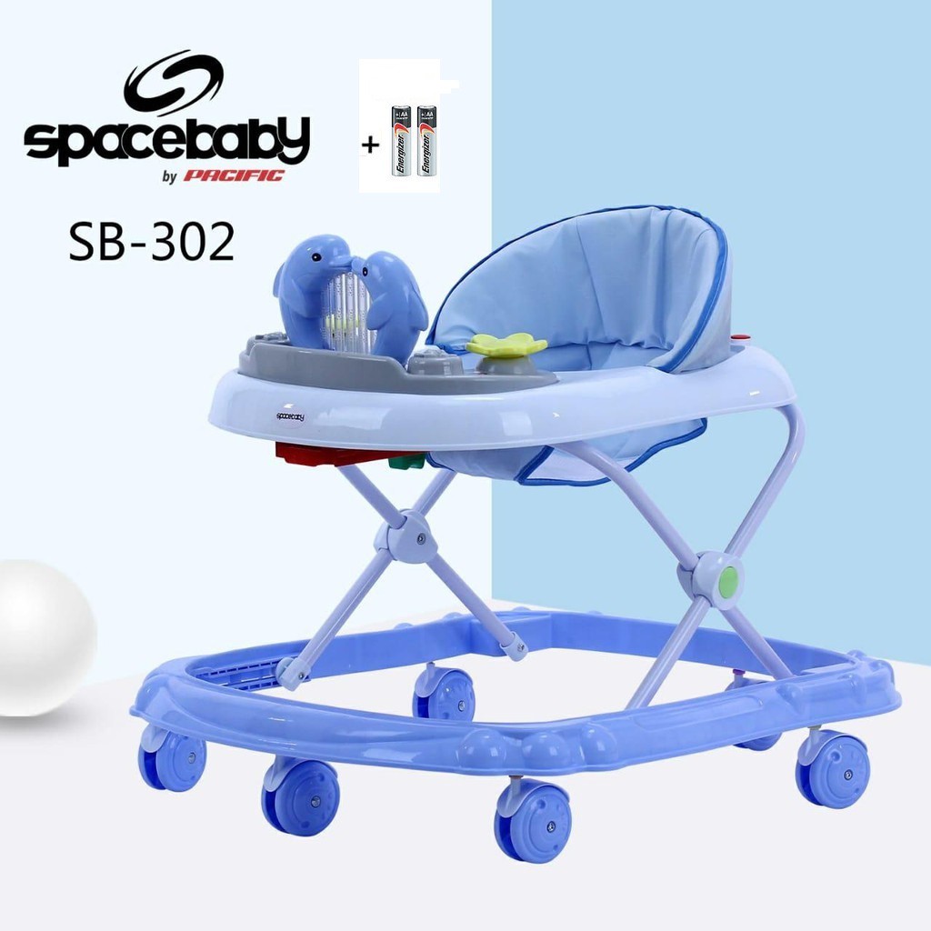 SPACE BABY baby Walker SB-302 Ic Music Lampu Mainan Bulan Dolphin SPACEBABY [ * FREE PACKING DUS ALAS ]