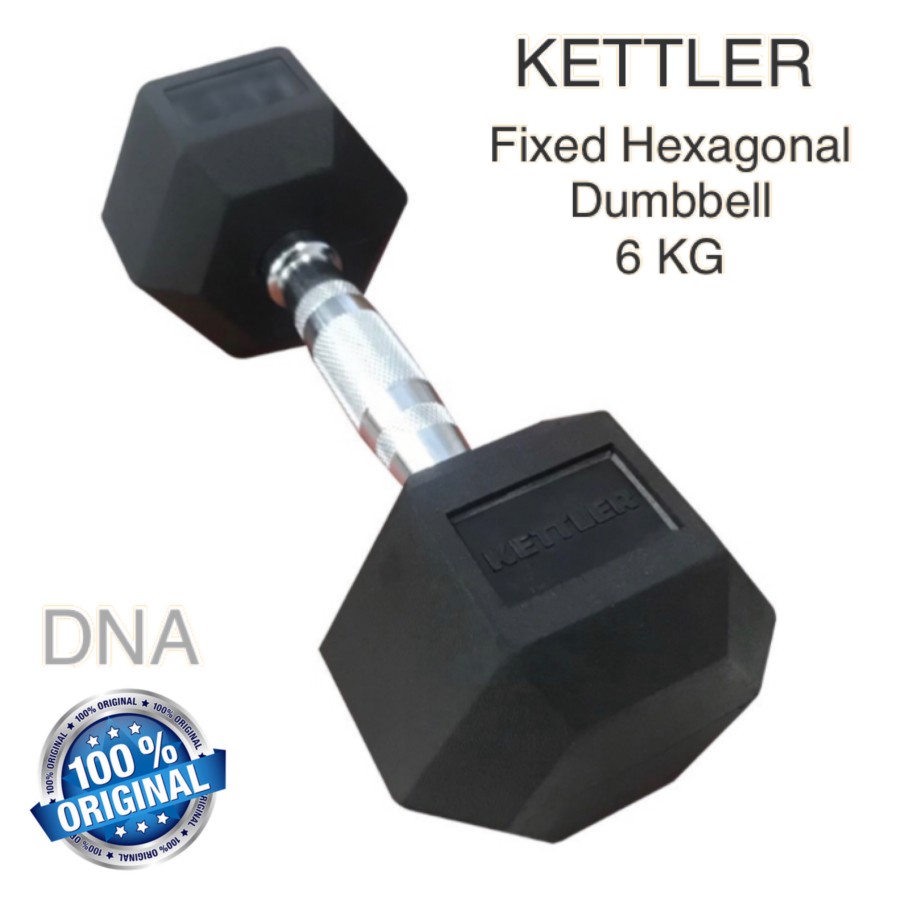 Fixed Hexagonal Dumbell 6 KG KETTLER / Dumbell Hexagonal