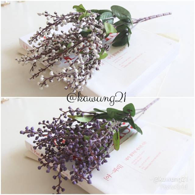 AF16 Bunga Putik Artificial Tanaman Hias Plastik Unik Cantik Dekorasi Rumah Properti Foto