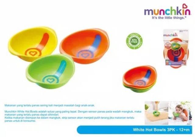 Piring Makan Bayi Munchkin Bowl Mangkok Bayi Dengan Indikator Panas