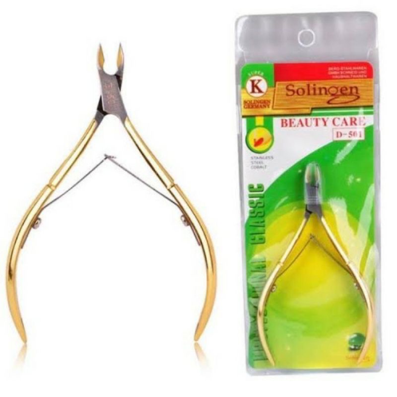 Cuticle nipper Solingen gold/ gunting kutikula Solingen Hologram