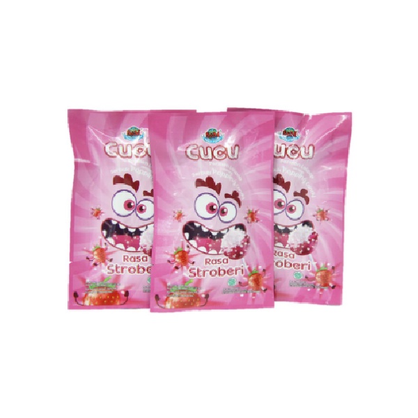 Cucu Popping Rasa Stroberi 4 x 20gr