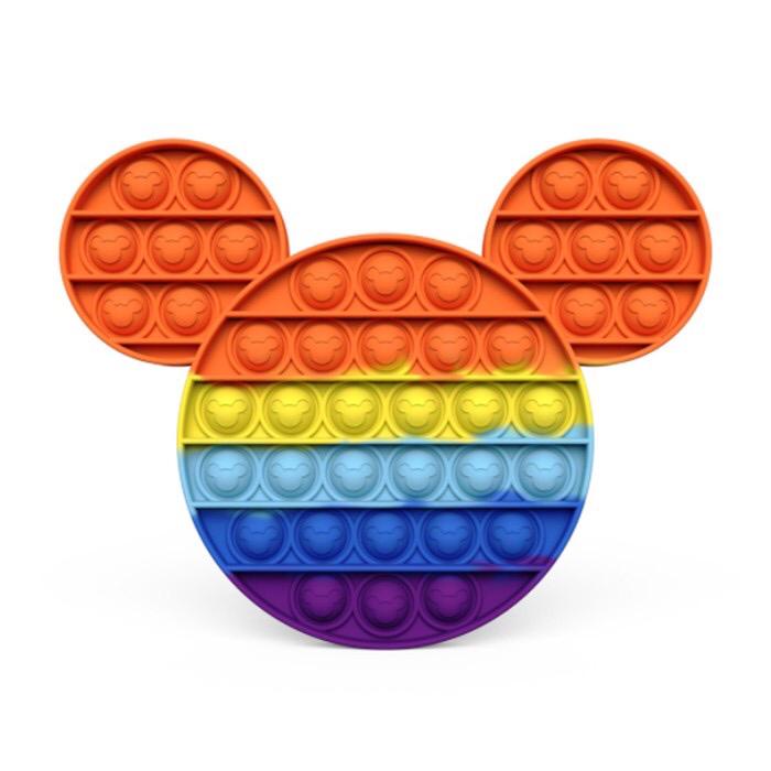 Edufuntoys - PUSH BUBBLE fidged/ pop it rainbow gobang/ pop it pelangi/ pop it among us/ bubble toys/ popit-mickey rainbow