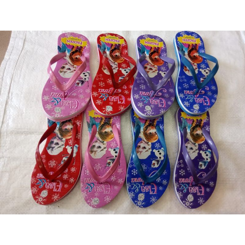 [size 21-25] SANDAL JEPIT ANAK PEREMPUAN 2-8 TAHUN KARAKTER PRINCESS / SANDAL LUCU ANAK CEWEK KARAKTER FROZEN PRINCESS ELSA &amp; ANNA