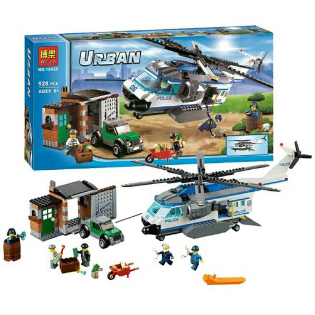 Lego City Urban bela 10423 Police Helicopter