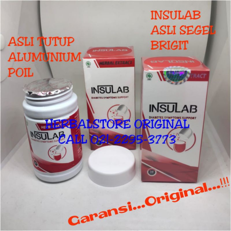 INSULAB ASLI ORIGINAL OBAT HERBAL DIABETES DAN KENCING MANIS TURUNKAN KADAR GULA SEKETIKA BPOM