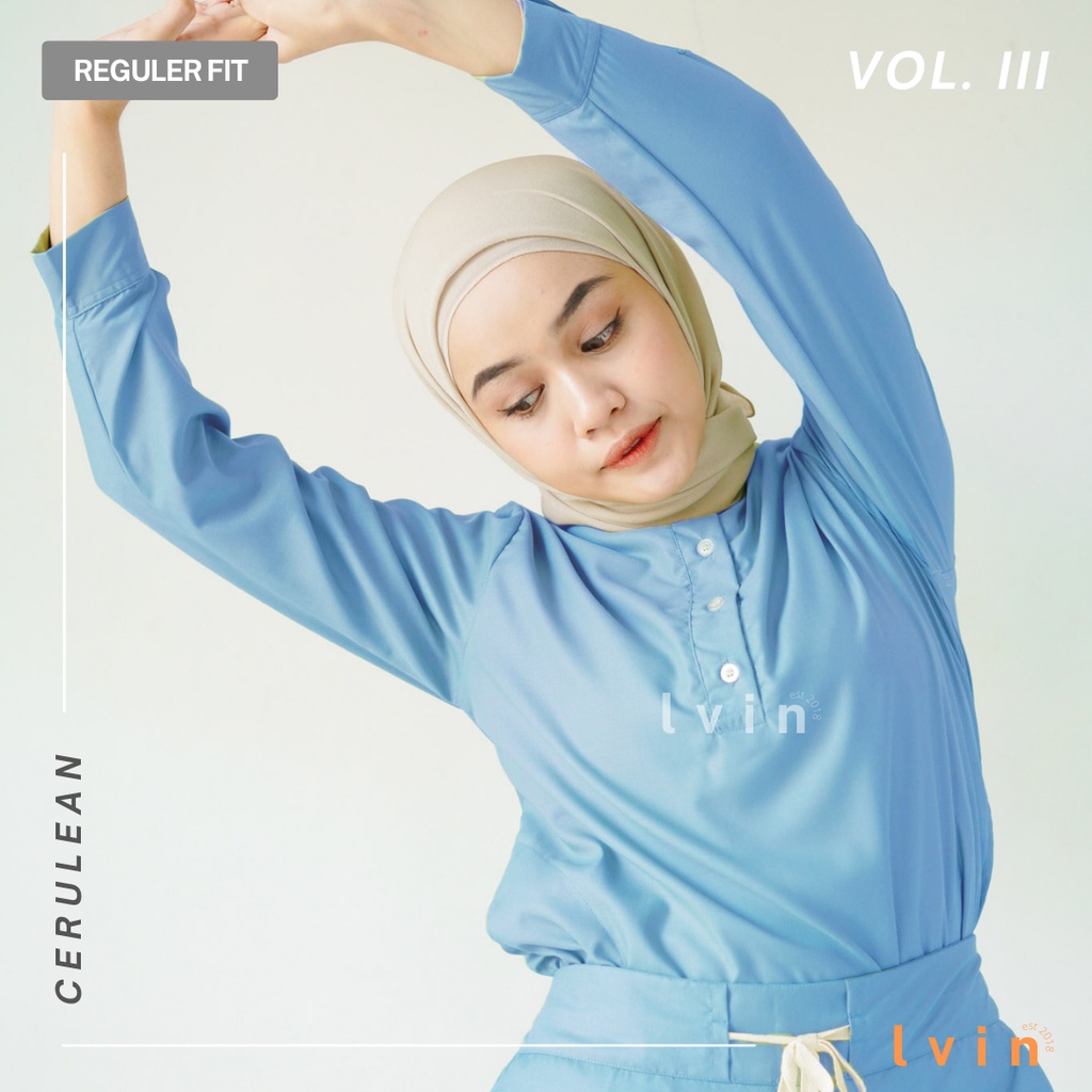 [ Lvin ] Vol III -  Baju OKA Kerah Bulat Celana Reguler fit Lengan Panjang / Baju Jaga /Set Baju Celana Jaga Oka / Dokter Lengan Panjang / Baju OK Seri Timeless