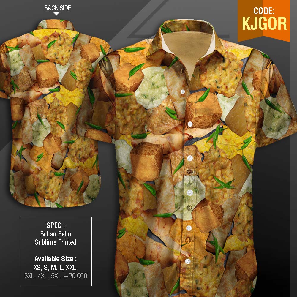 KEMEJA GORENGAN, CABE, KOL, RUPIAH, TERONG, INDONESIA BANGET!