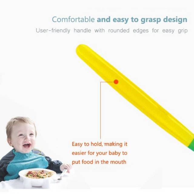 Sendok Makan Bayi Indikator Panas Heat Indicator Berubah Warna Sesuai Suhu Makanan S21