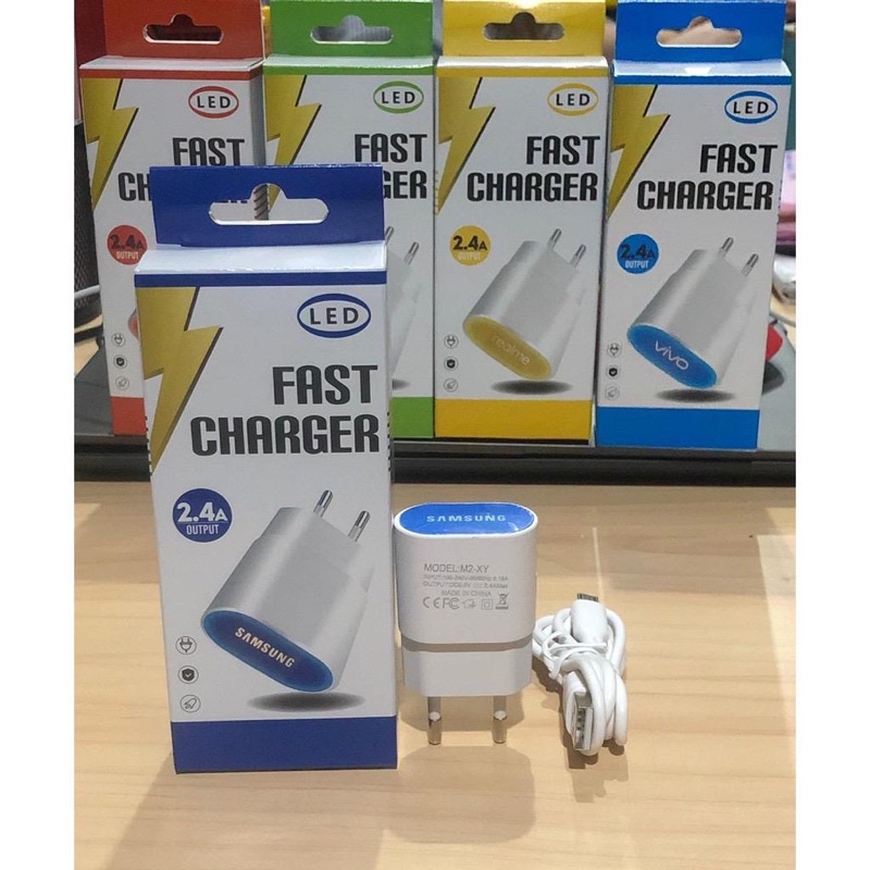 CHARGER USB BRAND MURAH LED BST 1USB 2.4A FAST CHARGE CASAN BATOK LED BEAND