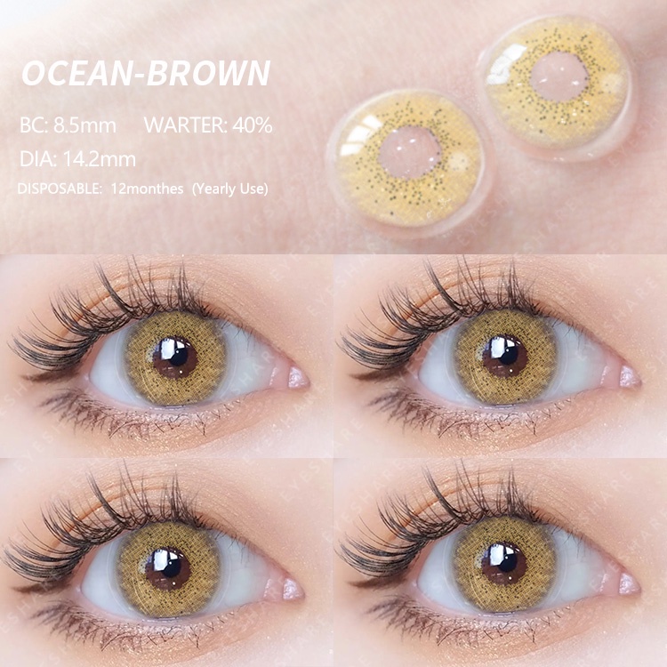 （COD）OCEAN 1 pasang lensa kontak warna diameter 14MMsoftlenssoftlens matasoftlens mata korea