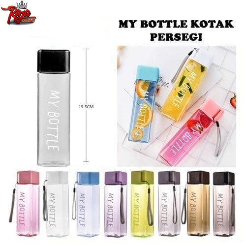 MB05-Botol Minum Kotak / My Bottle 500ML Warna-Warni Import