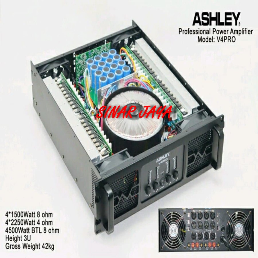 Ashley V4 Pro V4-Pro V4Pro Power Amplifier 4 channel