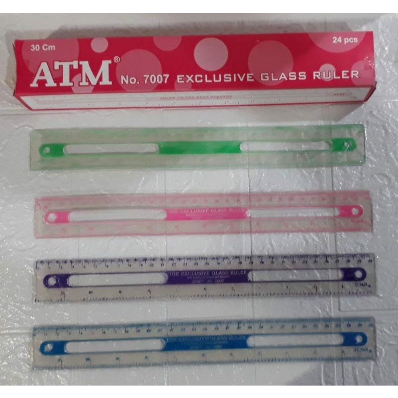 

Penggaris 30 cm bening per pc...