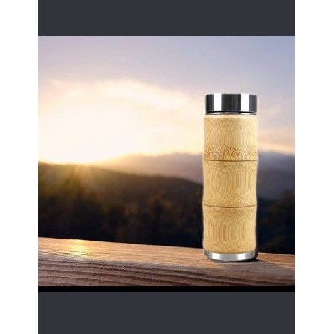 termos bambu tempat minum bambu/stainless flask thermos bamboo mug