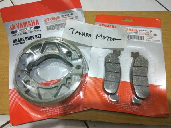 KANVAS REM SET DEPAN DAN BELAKANG YAMAHA NOUVO