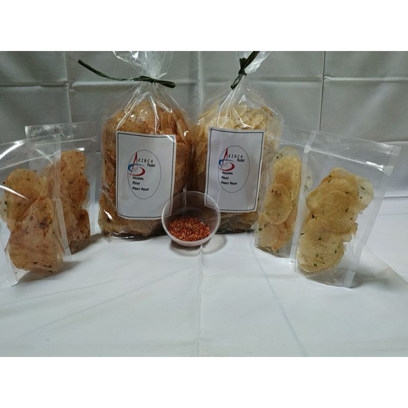 

keripik kaca Pedas&original