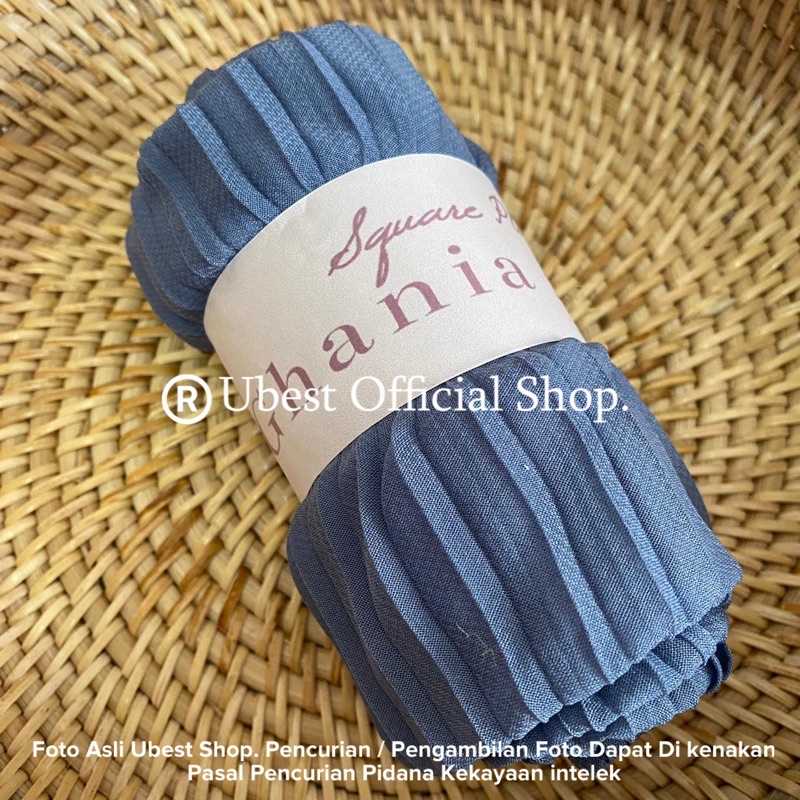 Hijab Segiempat Plisket / Hijab Square Plisket / Bella Square / Hijab Bella Plisket / Jilbab Plikset-Sea Blue