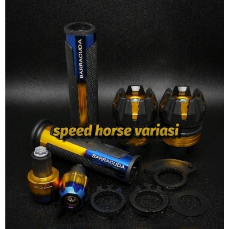 Paket murah Handgrip Barracuda Twotone plus Jalu As roda depan
